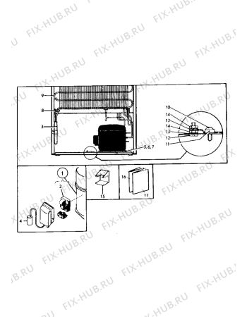 Взрыв-схема холодильника Electrolux TF1118 - Схема узла Cooling system 017